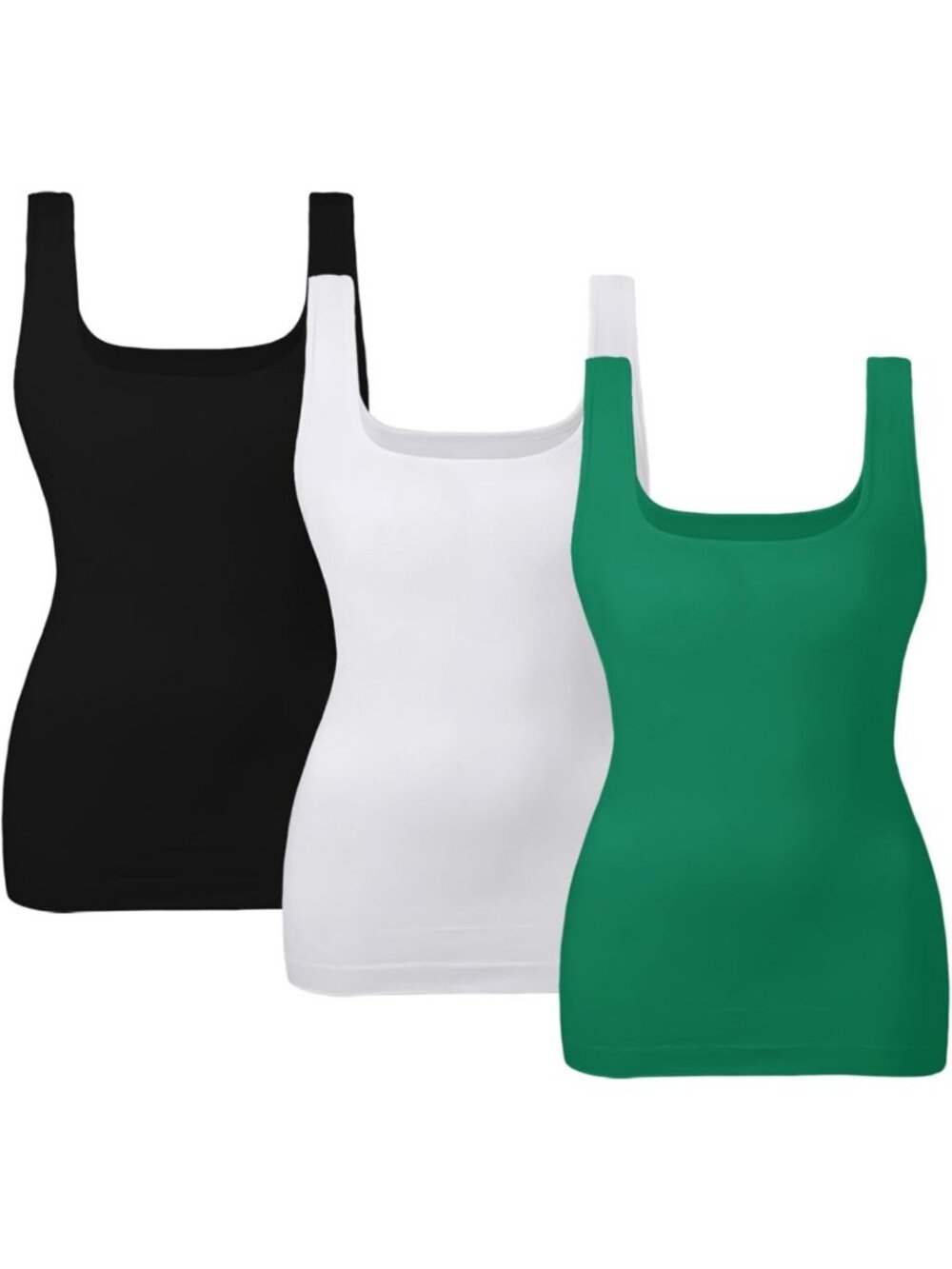 Slimming Tummy Control Shapewear Tank Top - Seamless Square Neck Compression
